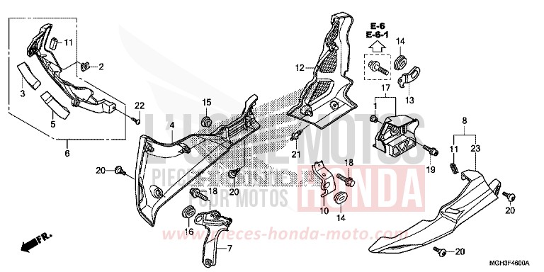 LOWER COWL for VFR1200X Dual Clutch PEARL SUNBEAM WHITE (NHA66) from 2012